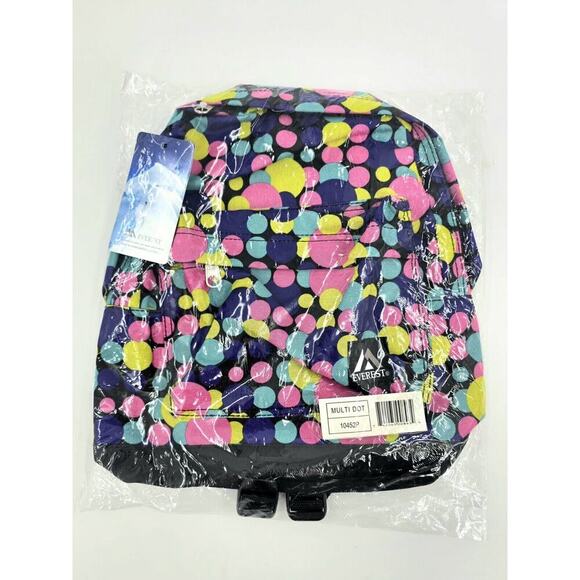Everest Multi Dot Pattern Small Backpack Bag NWT - Picture 2 of 6